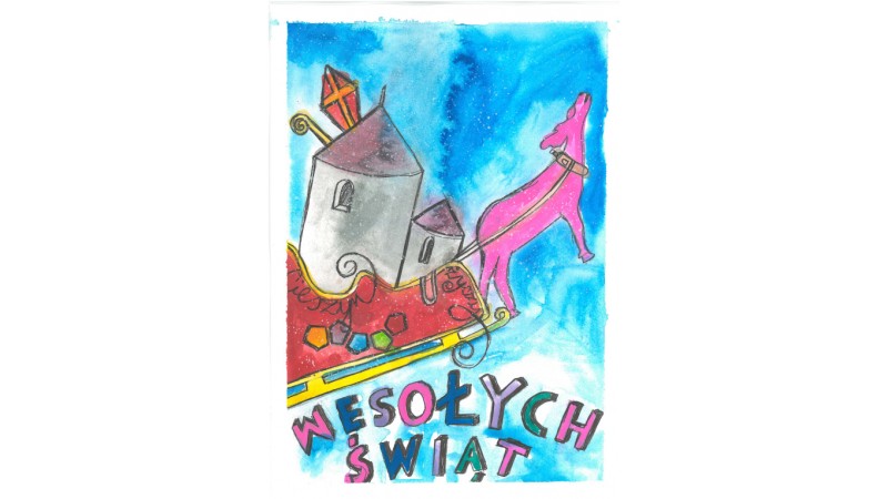 Oficjalna kartka bożonarodzeniowa Cieszyna, autor: Antoni Majchrowski